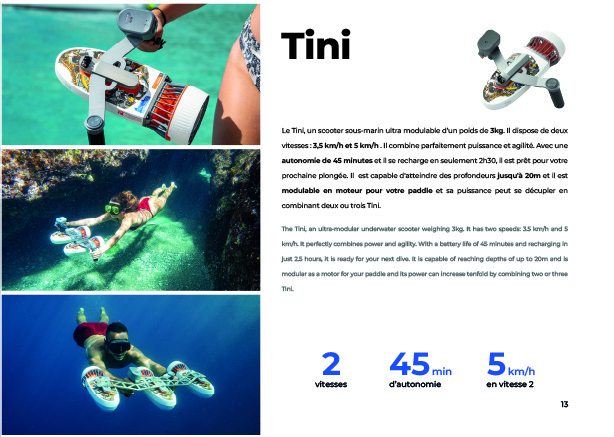 Brochure Sublue - scooters sous-marins